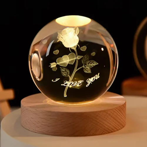 3D Crystal Ball LED Night Light
