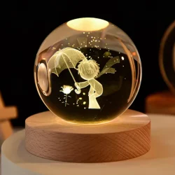 3D Crystal Ball LED Night Light
