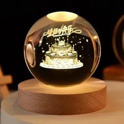 3D Crystal Ball LED Night Light