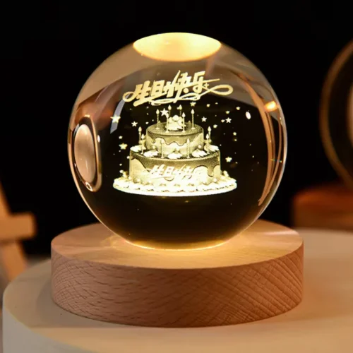 3D Crystal Ball LED Night Light