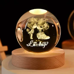 3D Crystal Ball LED Night Light
