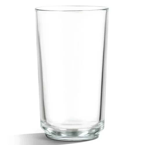 Clear drinking glass