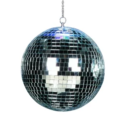 silver disco mirror ball