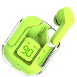 AIRPODS with 20 Hours Playback and transparent Display  Bluetooth Headset ( GREEN )
