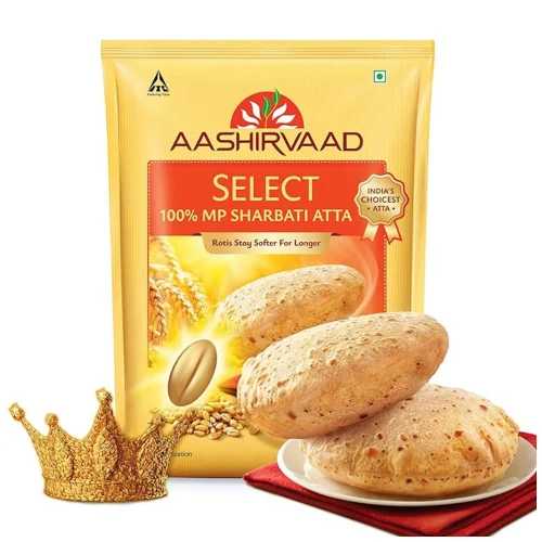 Aashirvaad Select Sharbati Atta, 5 kg, Premium 100% MP Sharbati Wheat Atta for softer rotis
