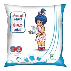 Amul Moti Homogenized Liquid Toned Milk, 450 Ml Pouch