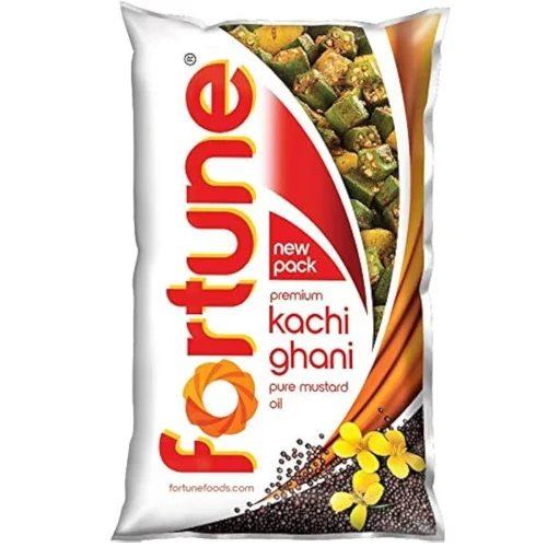Fortune Premium Kachi Ghani Pure Mustard Oil, 1 ltr pouch
