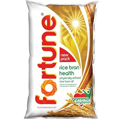 Fortune Rice Bran Health Oil, Cooking Oil for Healthier Heart, 1L Pouch