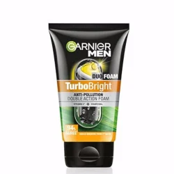 Garnier Men, Face Wash, Brightening & Anti-Pollution, TurboBright Double Action, 100 g