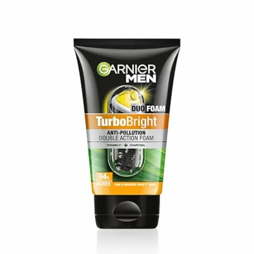 Garnier Men, Face Wash, Brightening & Anti-Pollution, TurboBright Double Action 100 g