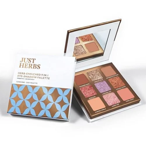 Just Herbs Eyeshadow Palette 9 in 1 Long Lasting Blendable Eye Makeup Palette