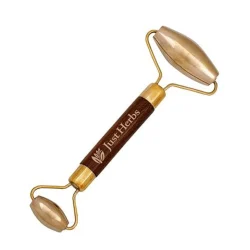 Just Herbs Kansa Metal Roller for Face & Neck Healing Fine Lines, Wrinkles, Under-Eye Puffiness & Detoxifies Dull & Saggy skin