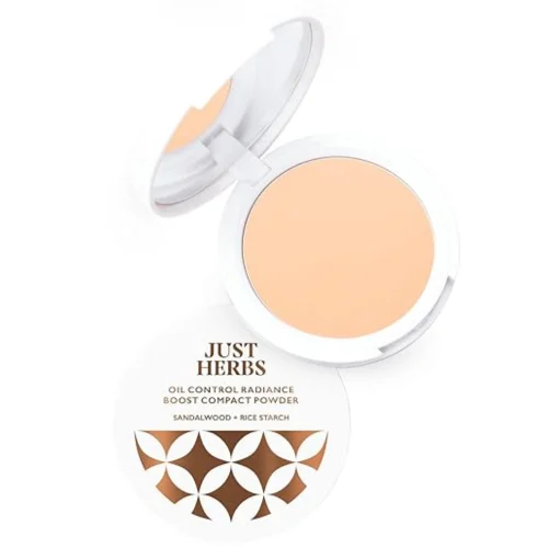 Just Herbs Oil Control Radiance Booster Age Defying Compact Powder for face Makeup 9g