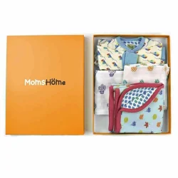 MOM'S HOME New Born Baby Hospital Essentials Gift Box Multicolor - Pack of 27 Items