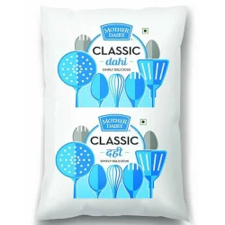 Mother Dairy Classic Curd Polypack Pouch, 1000 g