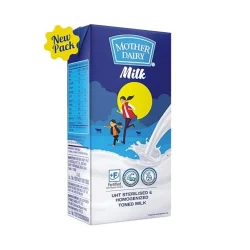 Mother Dairy Uht Liquid Milk Carton, (1 Liter)