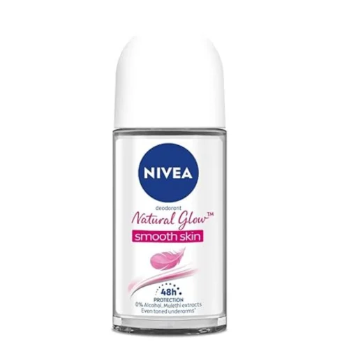 NIVEA Natural Glow Smooth Skin Deodorant Roll On for Women, 50ml