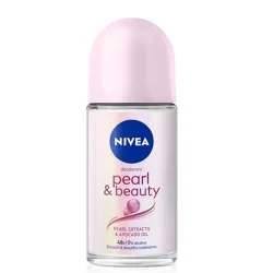 NIVEA Pearl and Beauty 50ml Deo Roll On With Pearl Extracts & Avocado Oil 72 H Smooth & Beautiful Underarms
