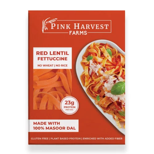 Pink Harvest Farms Red Lentil Fettuccine Pasta