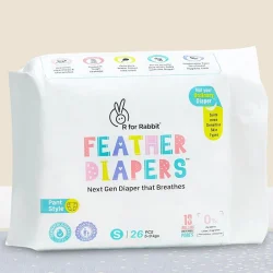 R for Rabbit Medium m Size Premium Feather Diaper for Baby 7 to 12 kgs (48 Pack Offer)