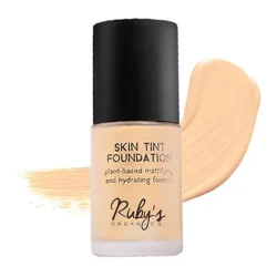 RUBY's ORGANICS Liquid Foundation for Face Makeup - Waterproof, Full Coverage Blendable, Long Lasting, Matte Finish and Poreless, Normal to Oily Skin, Vegan, Paraben and Silicon-Free, 30 Ml