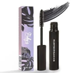 Ruby's Organics Mascara Black - Natural, Non-toxic, Long-lasting, Waterproof, Full-lift, Eye Makeup, Safe and Non-irritating Formula for Sensitive Eyes, Cruelty-Free, Paraben Free - Black, 6.5ml