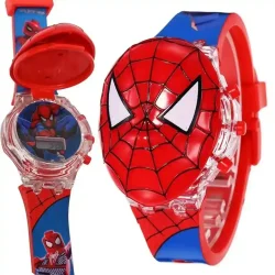 Spider-Man Cartoon Character Digital Watch for Boys