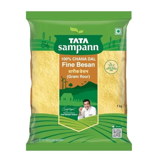 Tata Sampann 100% Chana Dal Fine Besan, Gram Flour, 1 Kg