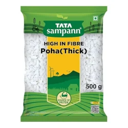 Tata Sampann, High in Fibre Poha(Thick), 500g