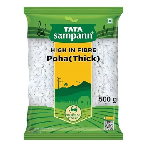 Tata Sampann, High in Fibre Poha(Thick), 500g