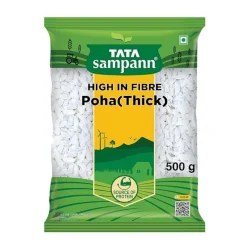 Tata Sampann, High in Fibre Poha(Thick), 500g