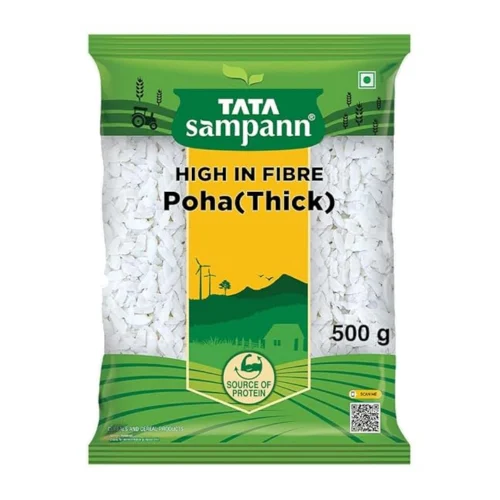 Tata Sampann, High in Fibre Poha(Thick), 500g