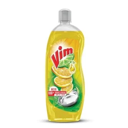 Vim Dishwash Liquid Gel Lemon, With Lemon Fragrance, Leaves No Residue, Grease Cleaner For All Utensils, 750 ml Bottle