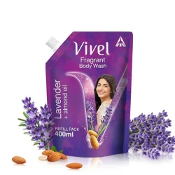 Vivel Fragrant Body Wash, Lavender & Almond Oil Shower Gel, 400 ml