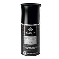 Yardley London Gentleman Classic Deodorant Roll-On 48-Hours Long Lasting Scent Men’s Body Deodorant Roll-On for For Men Masculine Fragrance 50ml